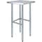 Amgood 20 in. x 20 in. Open Base Stainless Steel Metal Table WT-2020-RCB-Z - alternate 1